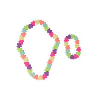 Great Pretenders Sweet Tart Heart Necklace & Bracelet Set, Great Pretenders, cf-type-jewelry-sets, cf-vendor-great-pretenders, Creative Education, EB Girls, Great Pretenders, Great Pretenders