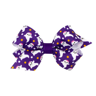 Mini Halloween Print Grosgrain Hair Bow on Clippie - 9 Styles, Wee Ones, Alligator Clip, Alligator Clip Hair Bow, Clippie, Clippie Hair Bow, Hair Bow, Hair Bow on Clippie, Hair Bows, Hallowee