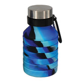 Iscream Blue & Black Silicone Collapsible Water Bottle, Iscream, Boy Water Bottle, Camp, Collapsible Water Bottle, Iscream, Iscream Blue & Black Silicone Collapsible Water Bottle, Iscream Sil