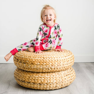 Little Sleepies Roses Convertible Romper/Sleeper, Little Sleepies, Bamboo Pajamas, CM22, Coverall, Footie, Little Sleepies, Little Sleepies Bamboo, Little Sleepies Pajama Set, Little Sleepies