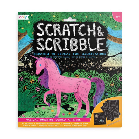 Ooly Scratch and Scribble Art Kit - Magical Unicorns, Ooly, Art Supplies, Arts & Crafts, EB Boys, EB Girls, Magical Unicorns Scratch and Scribble Art Kit, Monsters, Ooly, Ooly Magical Unicorn