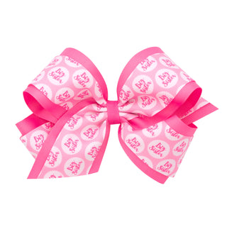 Big Sister 2 Layer Hair Bow on Clippie - King, Wee Ones, Big Sister 2 Layer Hair Bow on Clippie - King, cf-type-hair-bow, cf-vendor-wee-ones, CM22, Hair Bow on Clippie, Wee Ones, Wee Ones Big