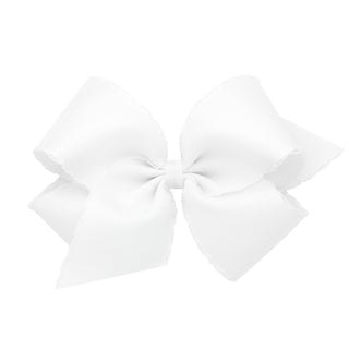 King Solid Grosgrain Moonstich Hair Bow on Clippie - 6 Colors, Wee Ones, Alligator Clip, Alligator Clip Hair Bow, cf-size-aqua, cf-size-lemon, cf-type-hair-bow, cf-vendor-wee-ones, Clippie, C