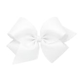 King Solid Grosgrain Moonstich Hair Bow on Clippie - 6 Colors, Wee Ones, Alligator Clip, Alligator Clip Hair Bow, cf-size-aqua, cf-size-lemon, cf-type-hair-bow, cf-vendor-wee-ones, Clippie, C