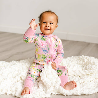 Little Sleepies Alexandra Floral Convertible Romper/Sleeper, Little Sleepies, Bamboo Pajamas, CM22, Coverall, Footie, Little Sleepies, Little Sleepies Alexandra Floral, Little Sleepies Alexan