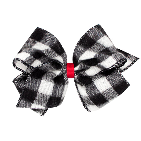 Mini King Holiday Plaid Bow on Clippie, Wee Ones, cf-type-hair-bow, cf-vendor-wee-ones, Mini King, Mini King Hair Bow, Mini King Holiday Plaid Bow on Clippie, Wee Ones, Wee Ones Hair Bow, Wee
