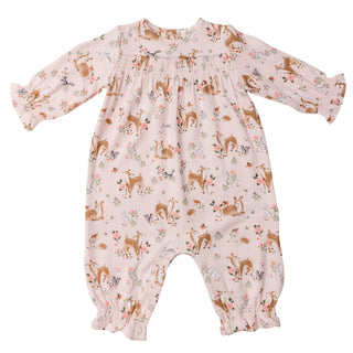 Angel Dear Woodland Animals Smocked Romper, Angel Dear, angel Dear, Angel Dear Bamboo Romper, Angel Dear Fall 2021, Angel Dear Romper, Angel Dear Smocked Romper, Angel Dear Woodland Animals, 