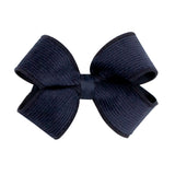 Small Corduroy and Grosgrain Overlay Hair Bow on Clippie - 6 Colors, Wee Ones, Alligator Clip, Alligator Clip Hair Bow, cf-type-hair-bow, cf-vendor-wee-ones, Clippie, Clippie Hair Bow, Hair B