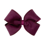 King Corduroy and Grosgrain Overlay Hair Bow on Clippie - 6 Colors, Wee Ones, Alligator Clip, Alligator Clip Hair Bow, cf-type-hair-bow, cf-vendor-wee-ones, Clippie, Clippie Hair Bow, Hair Bo