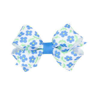 Mini Tiny Floral Hair Bow on Clippie - 3 Colors, Wee Ones, Alligator Clip, Alligator Clip Hair Bow, Clippie, Clippie Hair Bow, Hair Bow, Hair Bow on Clippie, Hair Bows, Mini Tiny Floral Hair 