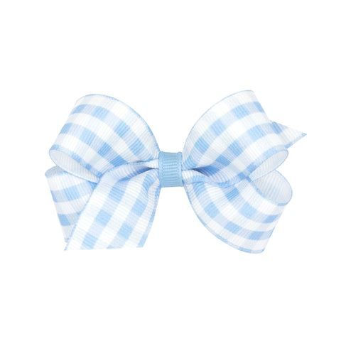Mini Gingham Hair Bow on Clippie - 3 Colors, Wee Ones, Alligator Clip, Alligator Clip Hair Bow, cf-size-blue, cf-size-hot-pink, cf-type-hair-bow, cf-vendor-wee-ones, Clippie, Clippie Hair Bow