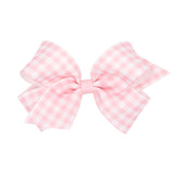 Medium Gingham Hair Bow on Clippie - 3 Colors, Wee Ones, Alligator Clip, Alligator Clip Hair Bow, cf-size-blue, cf-type-hair-bow, cf-vendor-wee-ones, Clippie, Clippie Hair Bow, CM22, Hair Bow