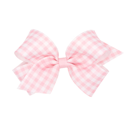 King Gingham Hair Bow on Clippie - 3 Colors, Wee Ones, Alligator Clip, Alligator Clip Hair Bow, Clippie, Clippie Hair Bow, Hair Bow, Hair Bow on Clippie, Hair Bows, King Gingham Hair Bow on C