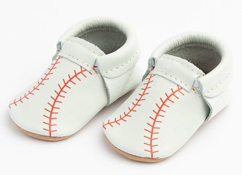 Freshly Picked First Pitch City Soft Sole Moccasins, Freshly Picked, Baseball, Baseball Baby, Baseball Mocc, Boy Baby Shower Gift, cf-size-1, cf-type-moccasins, cf-vendor-freshly-picked, Fres