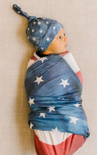 Copper Pearl Patriot Top Knot Hat, Copper Pearl, 4th of July, All Things Holiday, Baby Hat, Copper Pearl Hat, Copper PEarl Hats, Copper Pearl Patriot, Copper Pearl Patriot Top Knot Hat, Coppe
