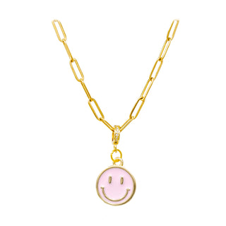 Zomi Gems Happy Face Necklace - Pink, Zomi Gems, Happy Face Necklace, Jewelry, Little Girls Jewelry, Necklace, Smiley Face, Tiny Treats, Zomi Gems, Zomi Gems Happy Face Necklace, Zomi Gems Ne