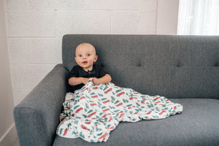 Copper Pearl Nicholas Knit Swaddle Blanket, Copper Pearl, All Things Holiday, Christmas Swaddle, Copper Pearl, Copper Pearl Christmas, Copper Pearl Nicholas, Copper Pearl Nicholas Knit Swaddl