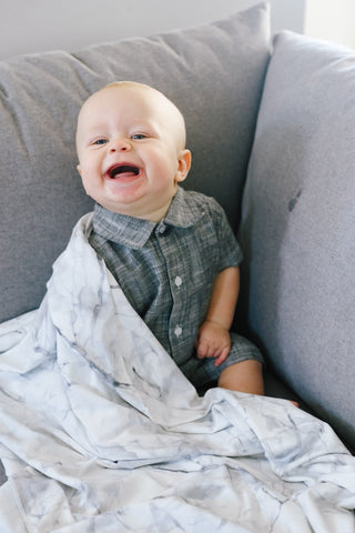 Copper Pearl Marble Knit Swaddle Blanket Basically Bows Bowties