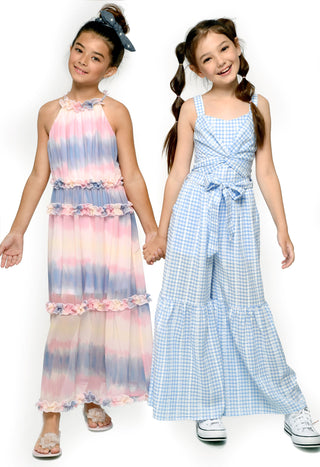 Hannah Banana Blue Tie Dye Frilled Halter Neck Chiffon Maxi Dress, Hannah Banana, CM22, Gbym, Hannah Banana, Hannah Banana Blue Tie Dye Frilled Halter Neck Chiffon Maxi Dress, Hannah Banana D