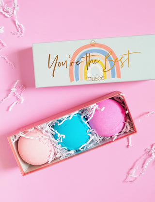 Musee You're the Best Bath Balm 3pc Set, Musee, Bath Balm, Bath Bomb, cf-type-bath-bomb, cf-vendor-musee, Ethically sourced, Made in the USA, Musee, Musee Bath, Musee Bath Balm, Musee Bath Bo