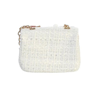 Dear Ellie Mini Tweed Handbag - White, Dear Ellie, Dear Ellie, Dear Ellie Handbag, Dear Ellie Mini Tweed Handbag, Dear Ellie Purse, Dear Ellie Tweed Handbag, Dear Ellie White Mini Tweed Handb