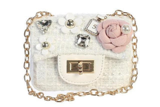 Dear Ellie Mini Tweed Handbag - White, Dear Ellie, Dear Ellie, Dear Ellie Handbag, Dear Ellie Mini Tweed Handbag, Dear Ellie Purse, Dear Ellie Tweed Handbag, Dear Ellie White Mini Tweed Handb