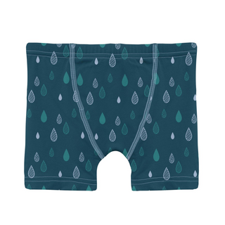 KicKee Pants Peacock Raindrops & Pond Hammerhead Boxer Briefs Set, KicKee Pants, Boxer Brief, Boxer Briefs, Boy underwear, Boys Boxer Brief Set, Boys Boxer Briefs Set, CM22, Els PW 8598, KicK