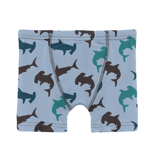 KicKee Pants Peacock Raindrops & Pond Hammerhead Boxer Briefs Set, KicKee Pants, Boxer Brief, Boxer Briefs, Boy underwear, Boys Boxer Brief Set, Boys Boxer Briefs Set, CM22, Els PW 8598, KicK