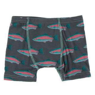 KicKee Pants Natural Fishing Flies & Stone Rainbow Trout Boys Boxer Briefs Set, KicKee Pants, Boxer Brief, Boxer Briefs, Boys Boxer Brief Set, Boys Boxer Briefs Set, Els PW 8598, KicKee, KicK