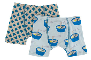 KicKee Pants Illusion Blue Ramen & Blueberry Pie Boys Boxer Briefs Set, KicKee Pants, Boxer Briefs, Boys Boxers, CM22, Els PW 8598, KicKee Pants, KicKee Pants Boxer Briefs Set, KicKee Pants B