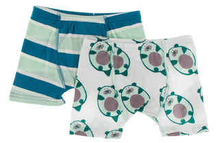 KicKee Pants Seaside Cafe Stripe & Natural Ottercado Boys Boxer Briefs Set, KicKee Pants, Boxer Briefs, Boys Boxers, CM22, Els PW 8598, KicKee Pants, KicKee Pants Boxer Briefs Set, KicKee Pan