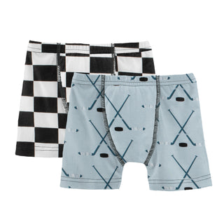 KicKee Pants Checkered Flag & Pearl Blue Hockey Boys Boxer Brief, KicKee Pants, Boxer Brief, Boxer Briefs, CM22, Els PW 8598, KicKee, KicKee Boxer Brief, KicKee Pants, KicKee Pants Boxer Brie