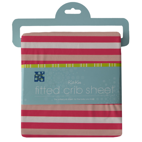KicKee Pants Hopscotch Stripe Fitted Crib Sheet, KicKee Pants, cf-type-crib-sheet, cf-vendor-kickee-pants, CM22, Crib Sheet, Fitted crib Sheet, KicKee, KicKee Crib Sheet, KicKee Pants, KicKee