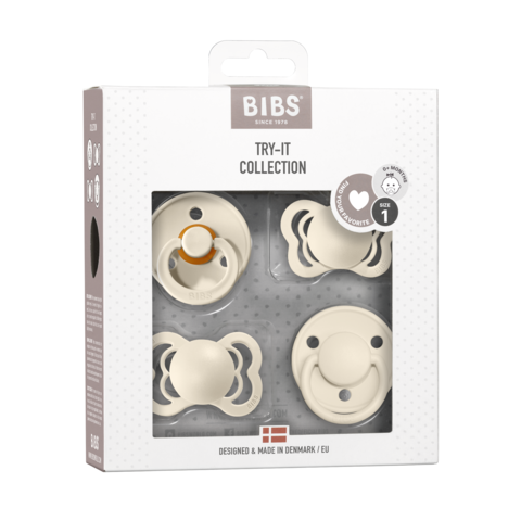 BIBS Try-It Collection - Ivory, BIBS, Bibs, BIBS BPA-Free Natural Rubber Baby Pacifier, BIBS Ivory, BIBS Pacifier, BIBS Pacifiers, Bibs Supreme, BIBS Supreme Pacifier, BIBS Supreme Silicone P