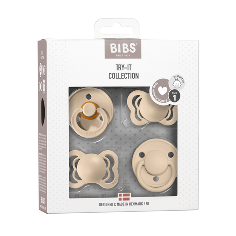 BIBS Try-It Collection - Vanilla, BIBS, Bibs, BIBS BPA-Free Natural Rubber Baby Pacifier, BIBS Pacifier, BIBS Pacifiers, Bibs Supreme, BIBS Supreme Pacifier, BIBS Supreme Silicone Pacifier, B