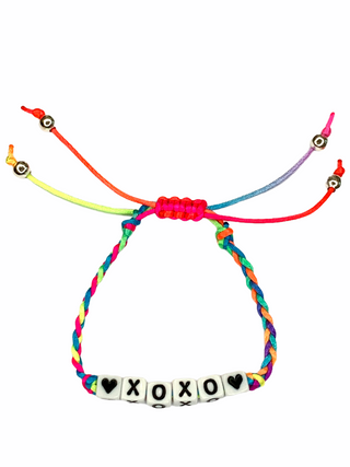 Friendship Bracelet - XOXO Bright, Bead Me Silly, Bead Me Silly, Bead Me Silly Friendship Bracelet - XOXO, Bead Me Silly Friendship Bracelet - XOXO Bright, Bracelet, Friendship Bracelet, Frie