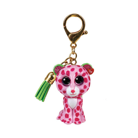 Ty Mini Boo Collectible Clip - Glamour the Pink Leopard, Ty Inc, Beanie Boo, Beanie Boos, cf-type-beanie-boo-clip, cf-vendor-ty-inc, Glamour the Pink Leopard, Keychain, Mini Boo, Stocking Stu