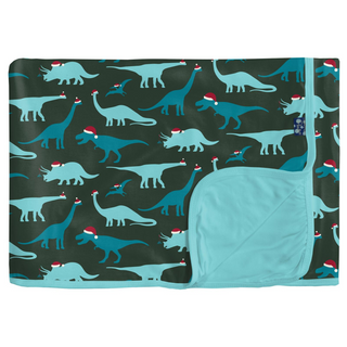 KicKee Pants Santa Dinos Toddler Blanket, KicKee Pants, All Things Holiday, CM22, Jolly Holiday Sale, KicKee, KicKee Pants, KicKee Pants Toddler Blanket, KicKee Pants Winter Celebrations 2021