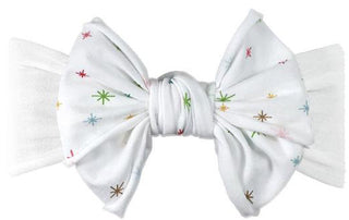 Baby Bling White Multi Star Jersey Bow Headband, Baby Bling, Baby Bling, Baby Bling Bows, Baby Bling Headband, Baby Headband, Baby Headbands, Headband, Headband for Baby, Headband - Basically