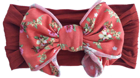 Baby Bling Sienna Floral Jersey Bow Headband, Baby Bling, Baby Bling, Baby Bling Bows, Baby Bling Headband, Baby Headband, Baby Headbands, CM22, Headband, Headband for Baby, JAN23, Jersey Bow