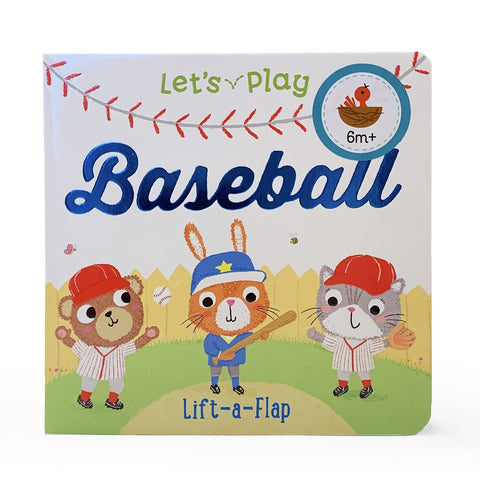 Let's Play Baseball Lift A Flap Board Book, Cottage Door Press, Baseball, Baseball Book, Board Book, Cottage Door Press, EB Baby, EB Boy, EB Boys, EB Girls, Let's Play Baseball Lift A Flap Bo