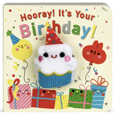 Hooray It's Your Birthday Puppet Board Book, Cottage Door Press, 1st Birthday, Birthday, Birthday Book, Birthday Boy, Birthday Gifts, Birthday Girl, Board Book, Cottage Door Press, Finger Pup