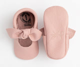 Freshly Picked Blush Knotted Bow Soft Sole Moccasins, Freshly Picked, cf-size-1-6-weeks-6-months, cf-type-moccasins, cf-vendor-freshly-picked, Freshly Picked, Freshly Picked Blush, Freshly Pi