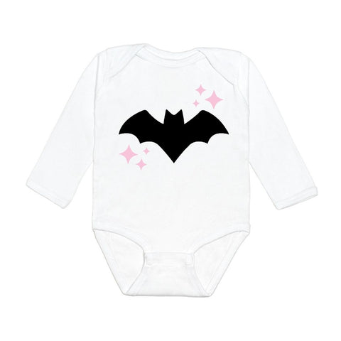 Bat with Glitter Stars L/S Bodysuit, Sweet Wink, Bat Long Sleeve Bodysuit, cf-size-0-3-months, cf-size-6-12-months, cf-type-onesie, cf-vendor-sweet-wink, CM22, Glitter Bat Long Sleeve Bodysui