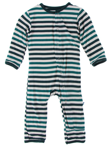 KicKee Pants Wildlife Stripe Coverall with Snaps, KicKee Pants, CM22, Coverall, Coveralls, Fitted Coverall, KciKee Coverall, KicKee, KicKee Coverall, KicKee Pants, KicKee Pants Coverall, KicK