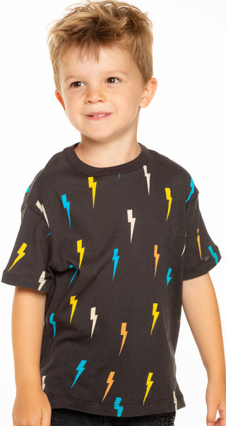Chaser Bolt Toss S/S Tee, Chaser, Boys Clothing, Boys Tee, Chaser, Chaser Bolt Toss S/S Tee, Chaser Kids, Chaser Kids Tee, Chaser Lightning Bolt, Chaser Tee, JAN23, Lightning Bolt, Rainbow Di