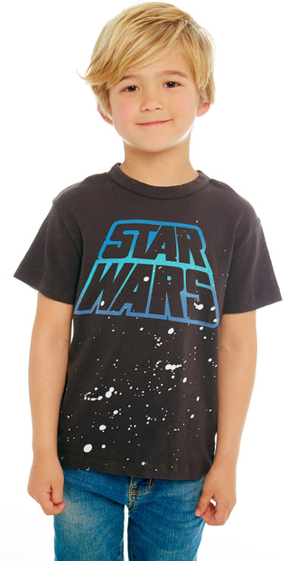Chaser Star Wars-Blue Star Wars Vintage Black Gauzy Cotton Tee, Chaser, Boys Clothing, Boys Tee, Chaser, Chaser Disney, Chaser Kids, Chaser Kids Tee, Chaser Star Wars, Chaser Star Wars Blue S