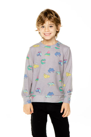 Chaser Dino Friends Cozy Knit Pullover, Chaser, Boys Clothing, Chaser, Chaser Dino, Chaser Dino Friends, Chaser Dino Friends Cozy Knit Pullover, Chaser Dino Pullover, Chaser Kids, Chaser Kids