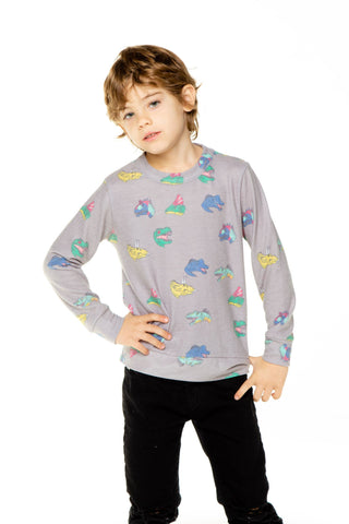 Chaser Dino Friends Cozy Knit Pullover, Chaser, Boys Clothing, Chaser, Chaser Dino, Chaser Dino Friends, Chaser Dino Friends Cozy Knit Pullover, Chaser Dino Pullover, Chaser Kids, Chaser Kids