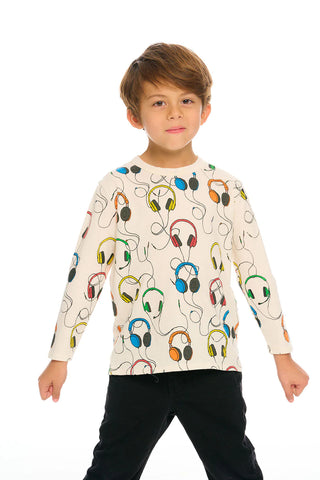 Chaser Earphones L/S Tee, Chaser, Boys Clothing, Car, Cars, cf-size-7, cf-type-shirts-&-tops, cf-vendor-chaser, Chaser, Chaser Brand, Chaser Kids, Chaser Kids Tee, Chaser Long Sleeve, Chaser 